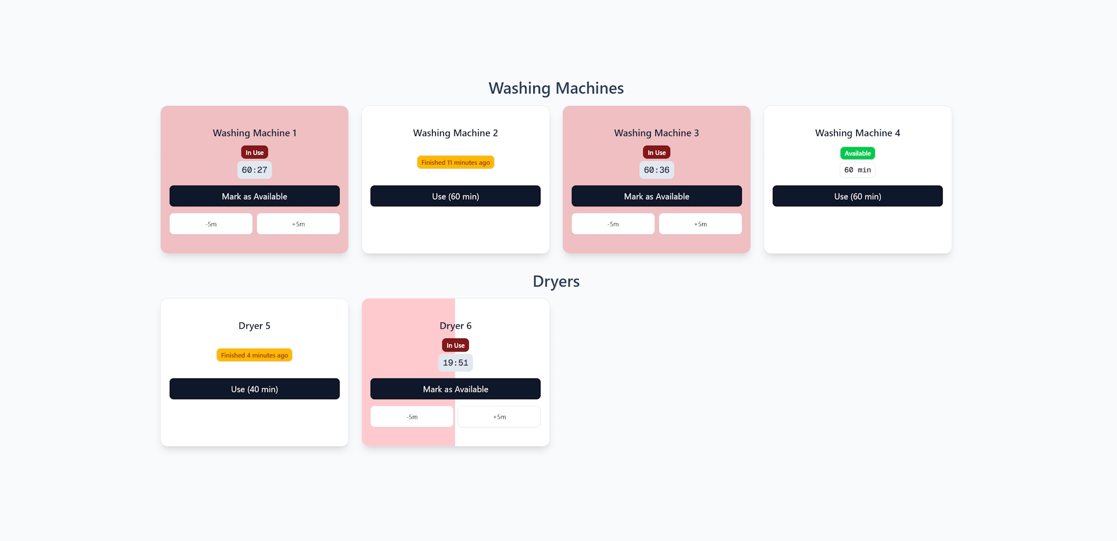 Laundry Tracker Project